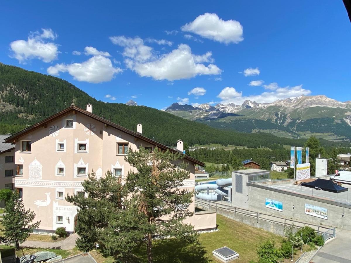 Dachwohnung Im Alpenstil, 60M2 Fuer 2P, Mit Garage - Bm186 Pontresina Exterior foto